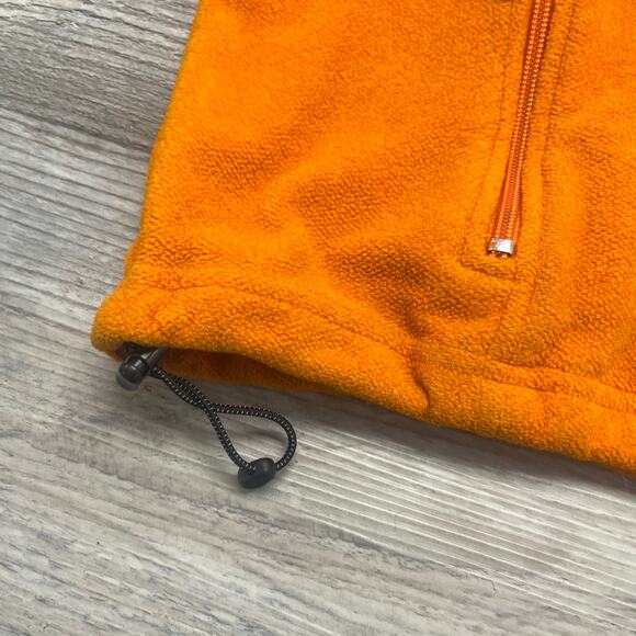 LL Bean Orange Men XL Regular Zipper Pocket Quarter Snap Fleece Polartec Jacket - Picture 10 of 10